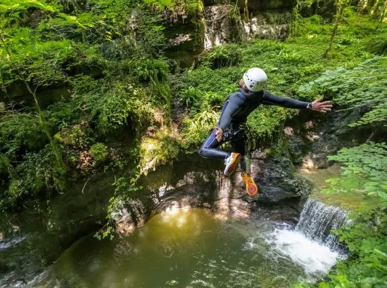 Canyoning in the Jura at Saint Claude au Grosdar