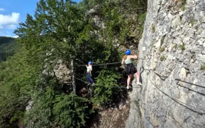 Vidéo à la Via Ferrata de la Roche au Dade de Morez dans le Jura