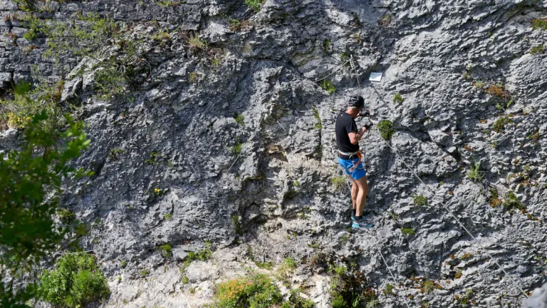 Le fort l'écluse au départ de la via ferrata à Léaz dans l'Ain.